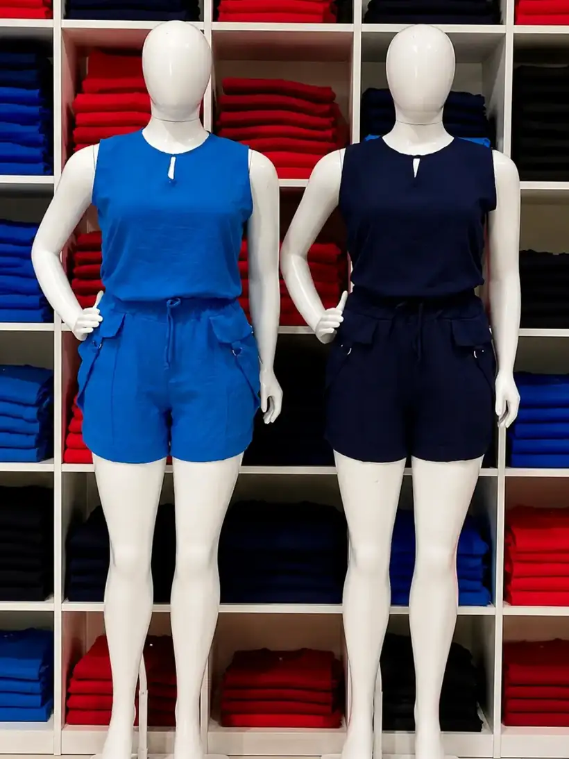 Roupão Curto Azul